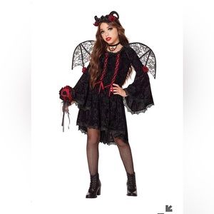 Girls gothic devil Halloween costume